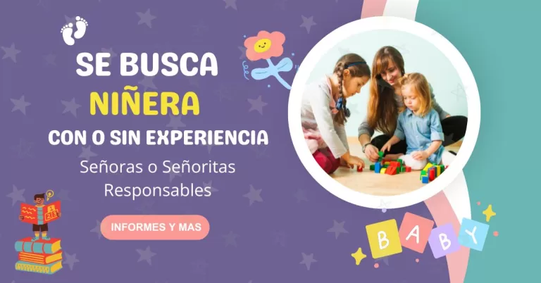 Trabajos de Niñera con o sin Experiencia